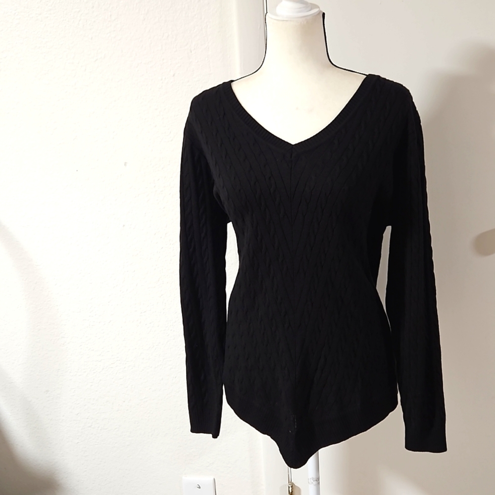 Attitudes by Renee Cable Knit Sweater